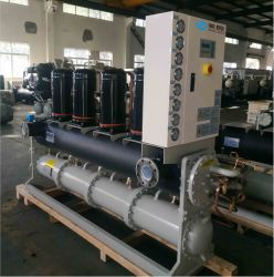 Open water-cooled scroll industrial chiller